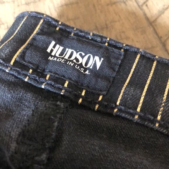 Hudson’s Spark ⚡️ SuperSkinny Gold Striped 5 Pocket Jeans 👖 Wow! - Picture 3 of 17